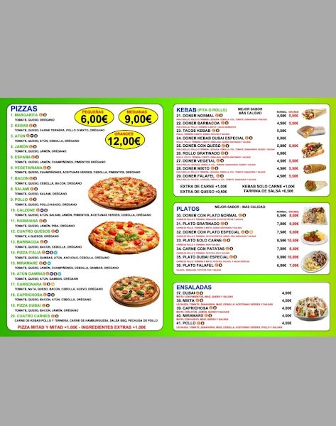 Dubai Pizzería y Kebabs, bar o restaurante en Sanlúcar la Mayor, Sevilla
